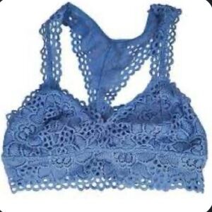 Aerie Women’s Blue Pullover Lace Bralette Size XL